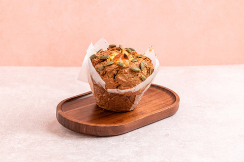 Muffin de Calabaza con Relleno de Queso de Casa Hindie Panadería en Mazatlán